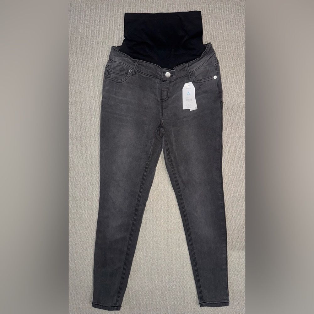 Time and Tru size small Women's gray black Maternity Skinny Jeans NWT
